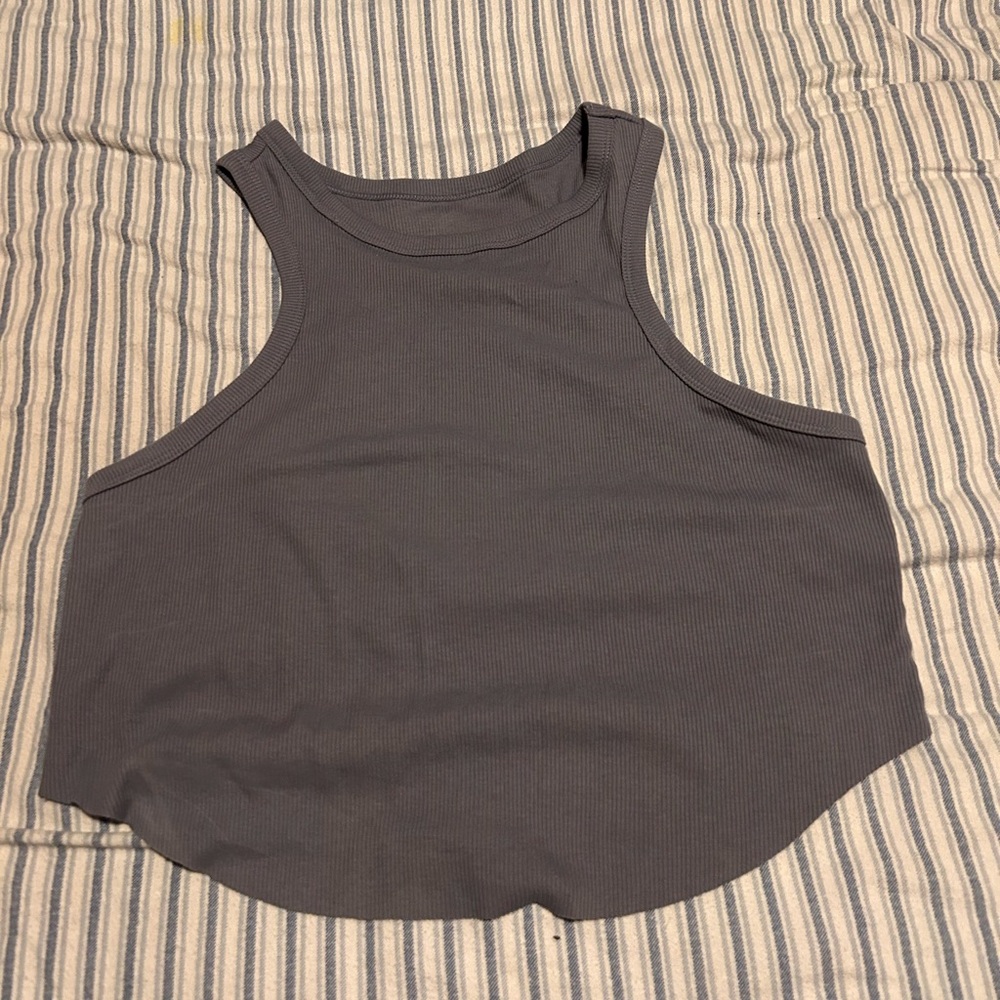 Gray Sleeveless Women's Crop Top